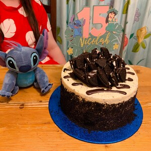 Disney Theme Lilo Stitch Cake Topper Personnalise Age Anniversaire Baby Shower Gateau D Anniversaire