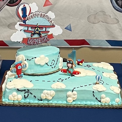 LECAKTO Topper Per Torta Di Compleanno A Tema Aeroplano, Decorazioni Per Feste Di Compleanno Per Bambini - 6