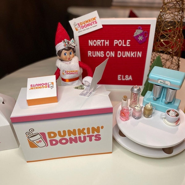 Dunkin Donuts Elf Display Prop, Doll Costume, Elf Clothes, Christmas ...