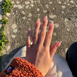 Customer photo from Eve, Dainty Raw Herkimer Diamond Ring in Yellow Gold