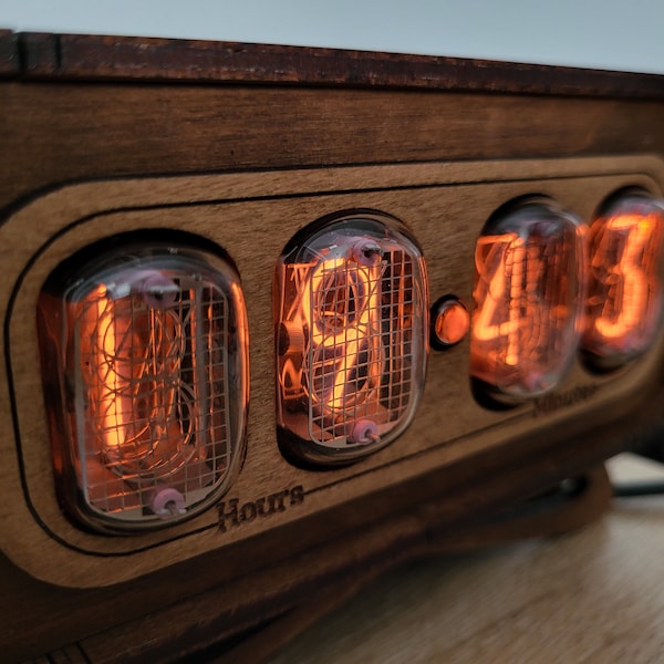 Nixie Clock In-12 With Decatron, Nixie Alarm Clock, Modern Nixie, Neon ...