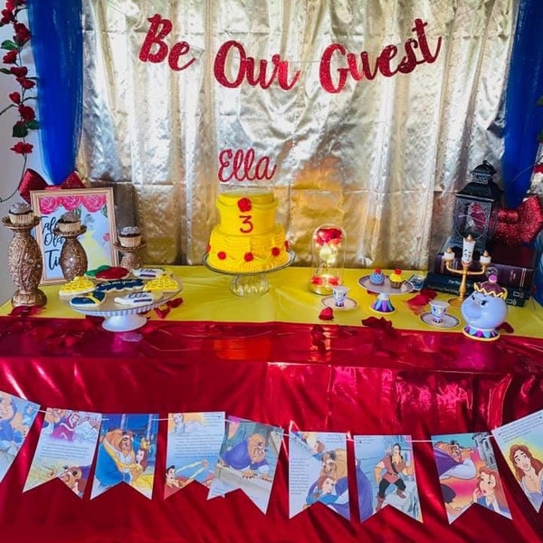 Be Our Guest Banner, Fairytale Wedding Decorations, Princess Birthday ...