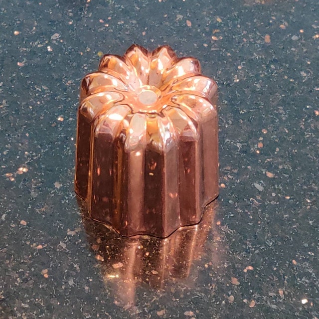 Moule à cannelés en cuivre étamé non poli Ø 55 mm – Cassonade Bordeaux