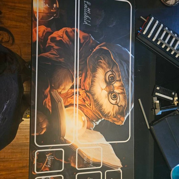 MTG Playmat Cat, MTG Playmat With Zones, Neoprene Gaming Mat, MTG ...