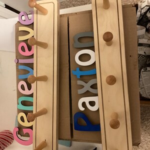 Colorful Kids Coat Rack With Personalized Name Fast Delivery - Etsy
