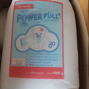 Ouate De Remplissage POWER FÜLL 1kg - Hypoallergénique - Lavable 95°C - Certifiée Oeko-Tex