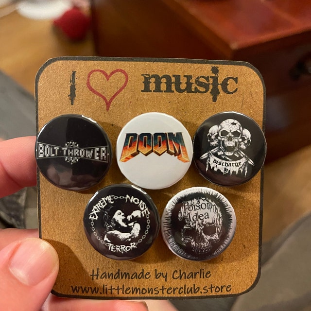BAND LOGO Pins Rock Punk Metal Pop Music Pins Any Band Choose Your