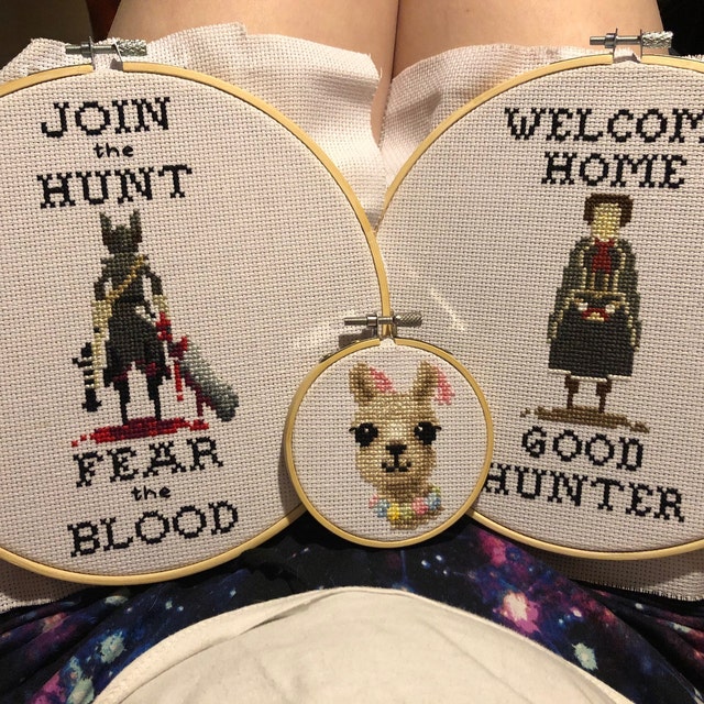 GIT GUD Cross Stitch Pattern. Get Good Gamer Talk (Download Now