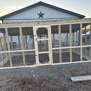 8x16 Chicken Coop Run Building Plans - 8x16 Large Chicken Run DIY Plans, Walk-in Chicken Run Plans - Download PDF