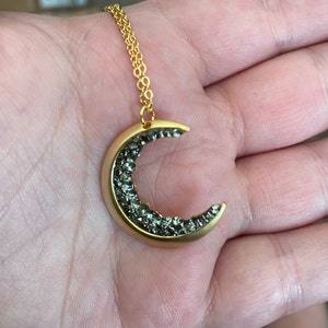 Crescent Moon Necklace Jewelry Celestial Jewelry Gift Holiday Necklace Jewelry Moon Best Friends Necklace Mothers Day Gifts -ZCMN photo