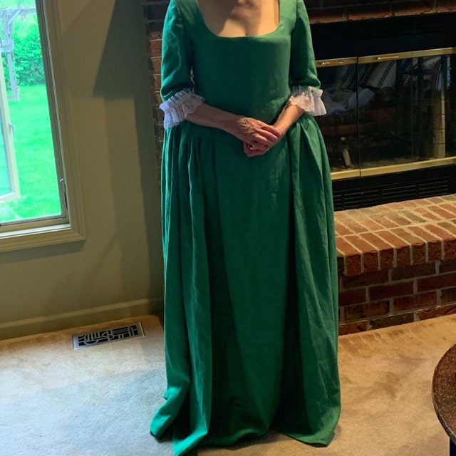 Demelza Green Linen Dress, Georgian Grass Green Gown, Rococo SCA Outfit - Etsy Demelza Green Linen Dress, Georgian Grass Green Gown, Rococo SCA Outfit - Etsy