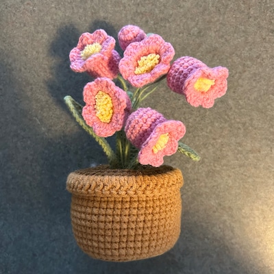 Crochet Mini Succulent Plants in the Pot, Hand Made Personalized Gift ...