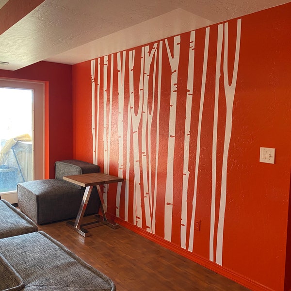 Large Wall Birch Tree Decal Forest Kids Vinyl Sticker Removable (9 ...