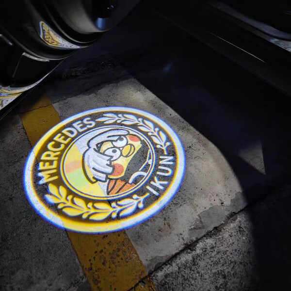 2x Custom Logo Wireless Projector Car Door Step Courtesy Welcome Lights