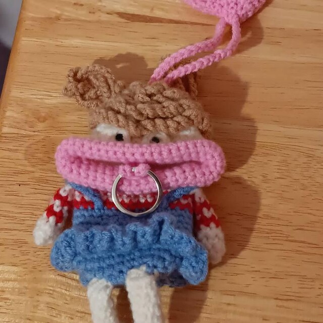PATTERN: Crochet Girl Key Case,knitted Sausage Key Holder