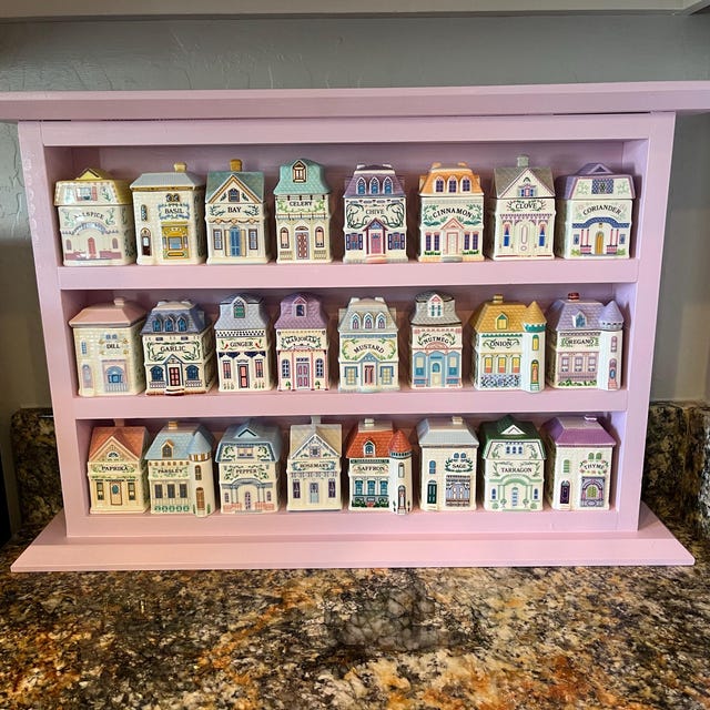 Lenox Spice Village Display Rack: Craftsman Style Wood Organizer