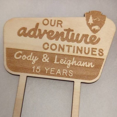 Camping Themed Custom Wedding Cake Topper Personalized Topper for ...
