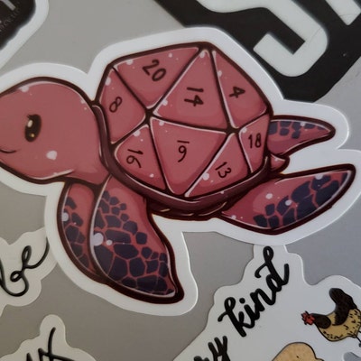 Polyhedral Dice Turtle D20 Sticker Rpg Sticker Ranger Class Sticker ...