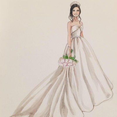 Custom Sketch Wedding Dress Custom Wedding Dress - Etsy