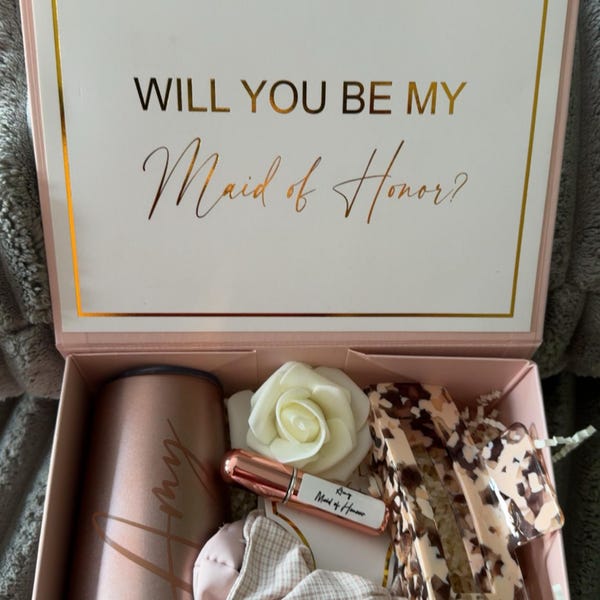 Personalized Bridesmaid Proposal Box, Will You Be My Maid of Honor Box ...