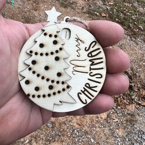 Christmas Tree Countdown Sliding Ornament | Star Lever Turning Calendar ...