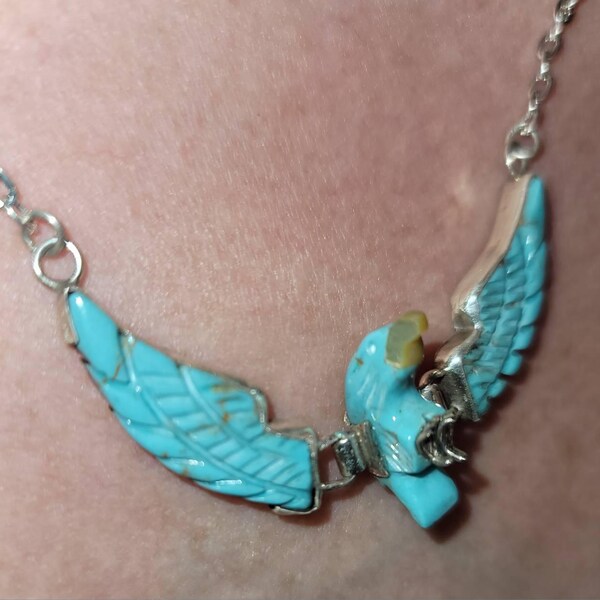 Feather Anello Regolabile In Argento Sterling 925 Con Turchese - Design Piuma Bohémien - Confezione Regalo Con Panno Per Lucidatura - 4