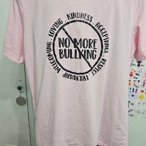 T-shirt Anti-harcèlement Unisexe - Message 'Say No To Bullying' En Orange - Pour Promouvoir La Gentillesse Et Le Respect - 8