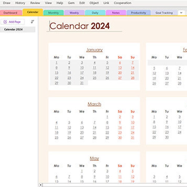 2025 and 2026 Onenote Digital Planners Minimalistic Bundle Daily Weekly