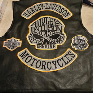 Harley Davidson Rockers Grey Large Biker Patch Vest/jacket New - Etsy