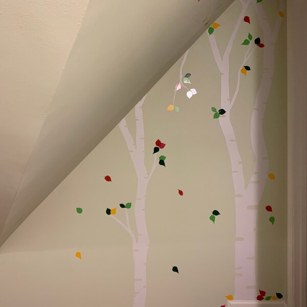 Large Wall Birch Tree Decal Forest Kids Vinyl Sticker Removable With ...