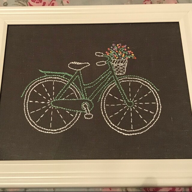 Bicycle embroidery kit bike embroidery pattern embroidery Etsy