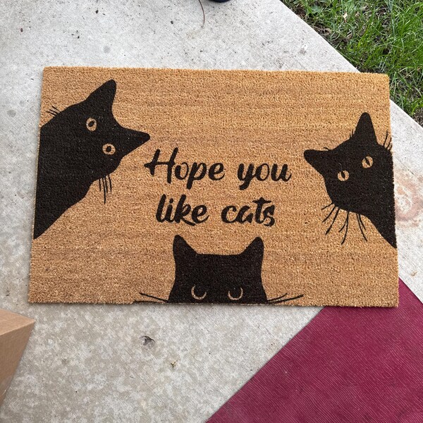Hope you like cats - Door Mat
