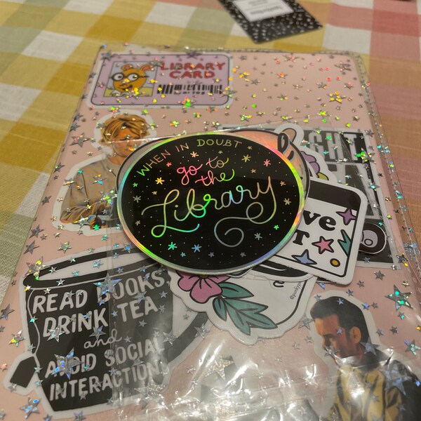 Doodled Library Sticker Bundle / Vinyl Sticker / Laptop Sticker / Jane ...