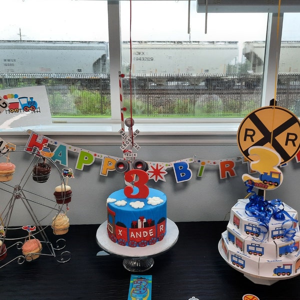 Train & Railroad Birthday Party Signs - Indoor / Outdoor Decorations ...