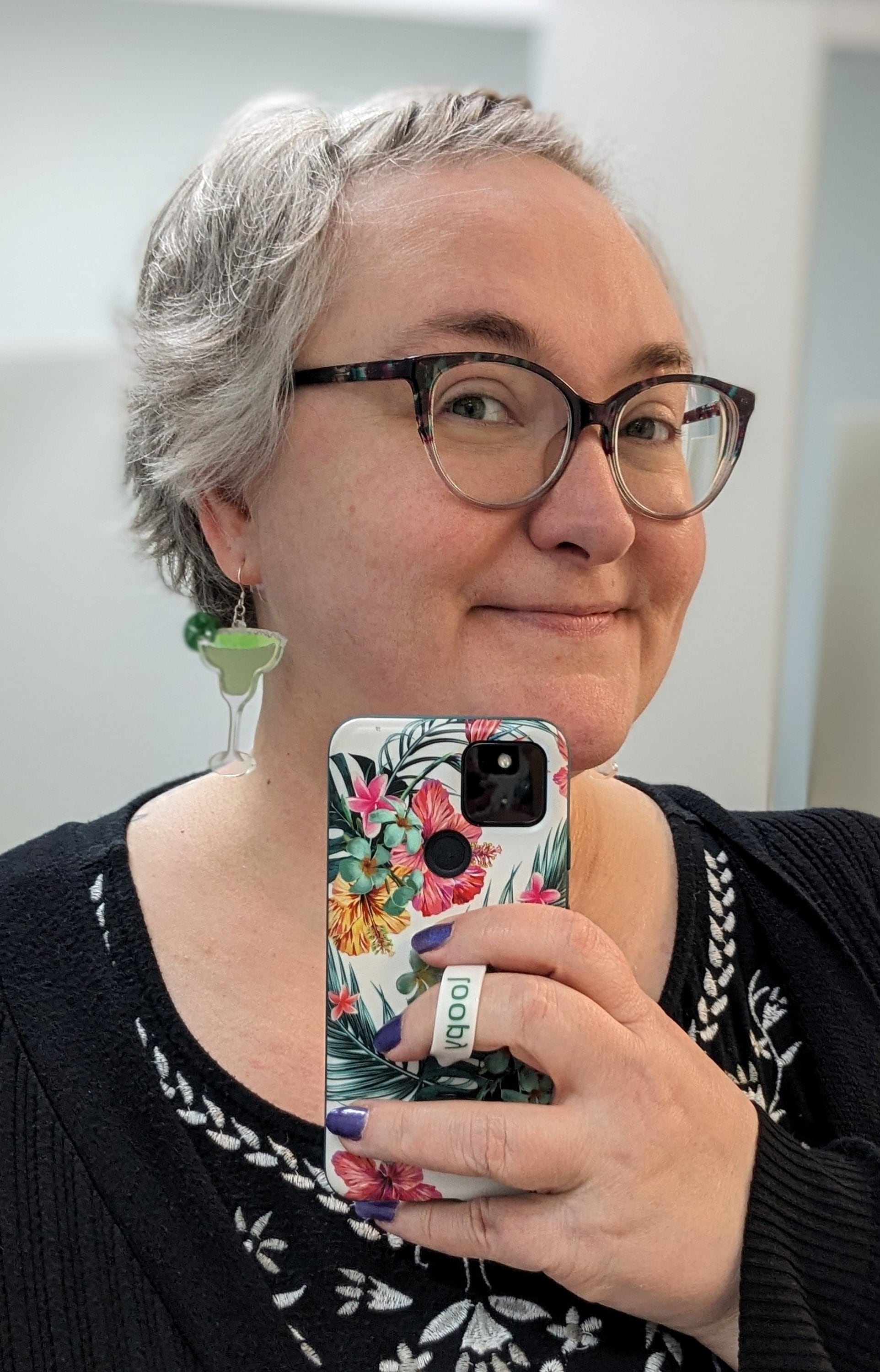 Iridescent Margaritas with Lime Acrylic Earrings, Food Cocktail Statement Earrings Pierced or Clip-on
