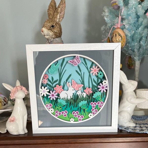 3D SPRING BUNNIES Svg - 3d EASTER Svg - Shadowbox Svg - for Cricut ...
