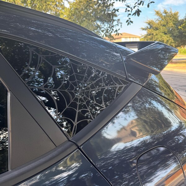 Spider Web Car Decal, Car Window Decal, Vinyl Decal Sticker, Rear ...