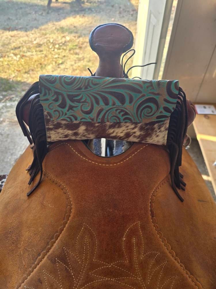 Leather Saddle phone holder Saddle sack Pommel bag phone pouch Western phone case