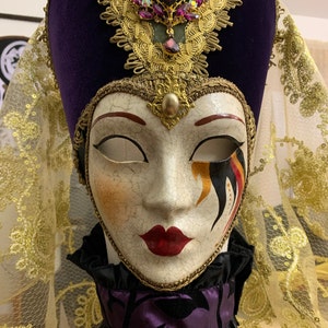 Dilara Maschera Con Bocca Joker In Cotone - Maschera In Cotone Con - Foto 2