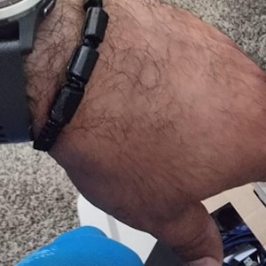 Raw Rough Black Tourmaline Bracelet, Waterproof Women Men Surfer Bracelet, Healing Protection Strength Rocks Bracelet, Gift for her him