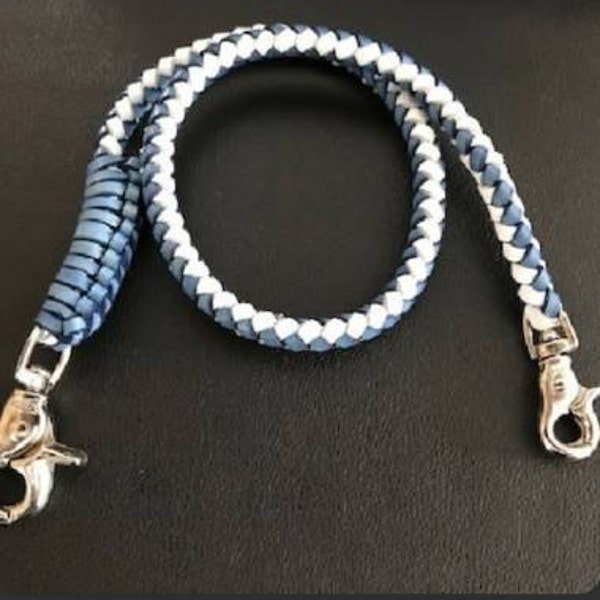 Leather Wallet Chain - Braided Wallet Chain - Leather Wallet Strap ...