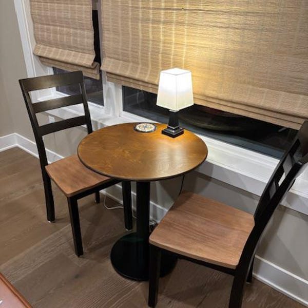 Narrow Bistro Table Metal Tulip Leg, Smallspace Bistro Dining Table ...