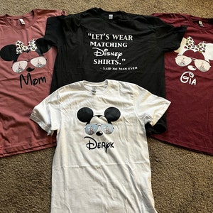 Custom Disney Family T-shirt, Disney Family Matching T-shirts, Mickey ...