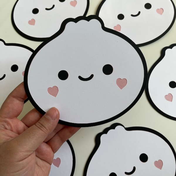 Cute Blushing Dumpling Xiaolongbao Bao Hearts AAPI SVG (svg, Dxf, Eps ...