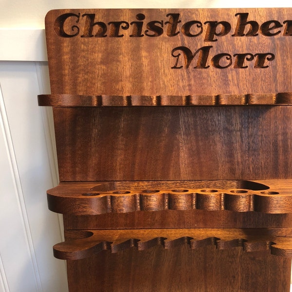 Seven Day Straight Razor Display Stand Engraved Your Choice of Language ...