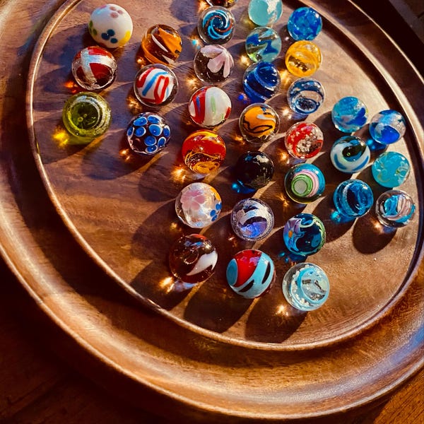 Solar System Model Orrery Display Marbles Collection - 11 Glass Marble ...