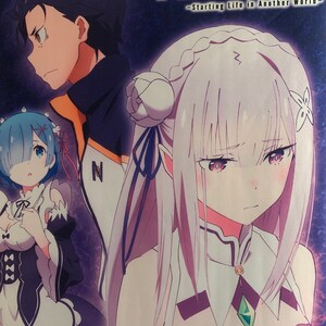 Re:Zero Starting Life in Another World Wall Scroll Emilia & Rem