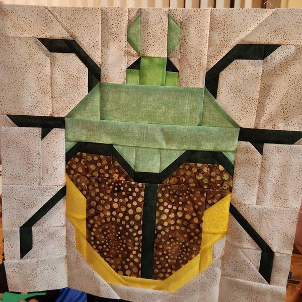 Beetle Quilt Block Pattern Bug Insect PDF - Instructions for 6 Inch, 9 ...
