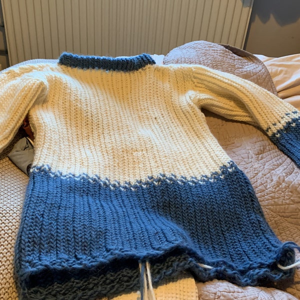 Loom Knit Winter Sweater Pattern + Video Tutorial - Etsy