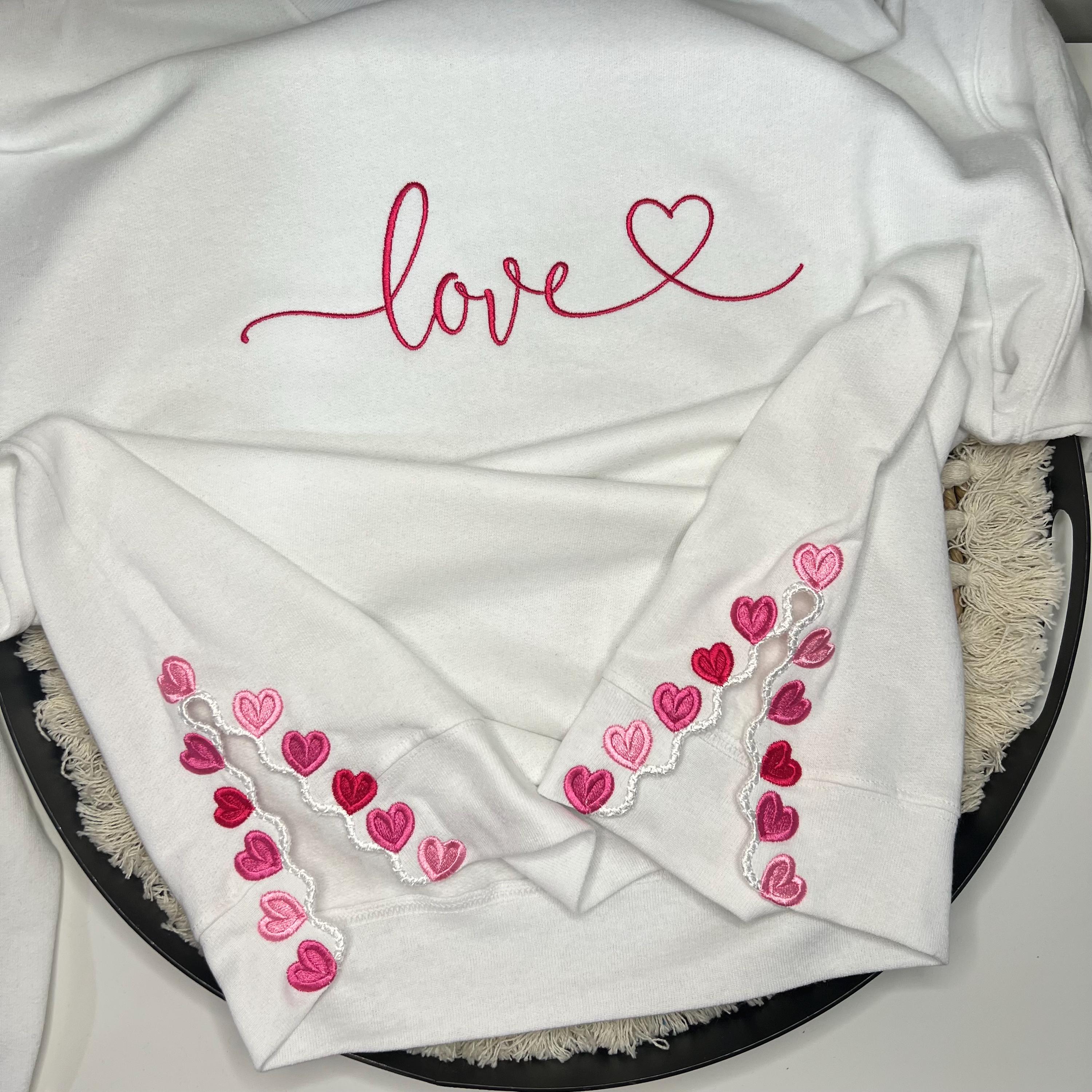 Customer project using Heart Scalloped Split Side Seam embroidery design